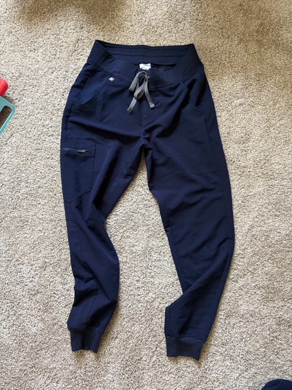Navy FIG Jogger Pants with Drawstring